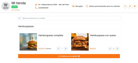 Preview of CompraAcá website